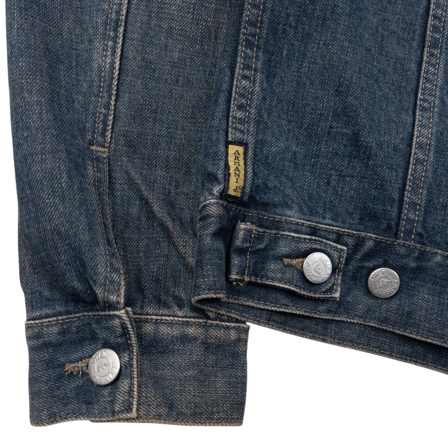 Vintage Armani Jeans Super Toppa Button Up Denim Jacket Size S