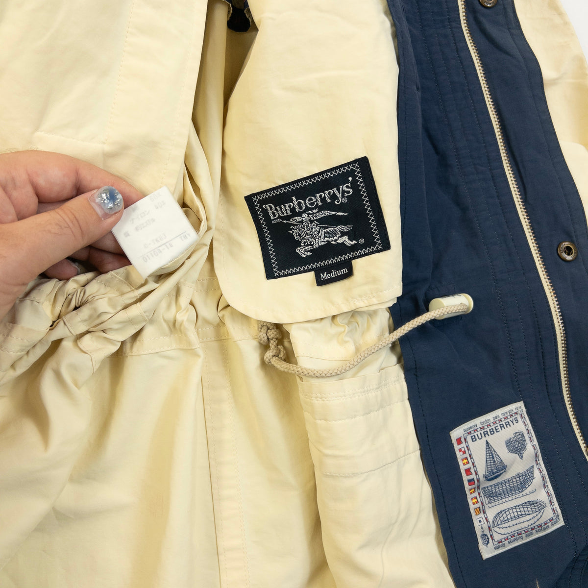 Vintage 90s Burberry Zip Up Jacket Size M