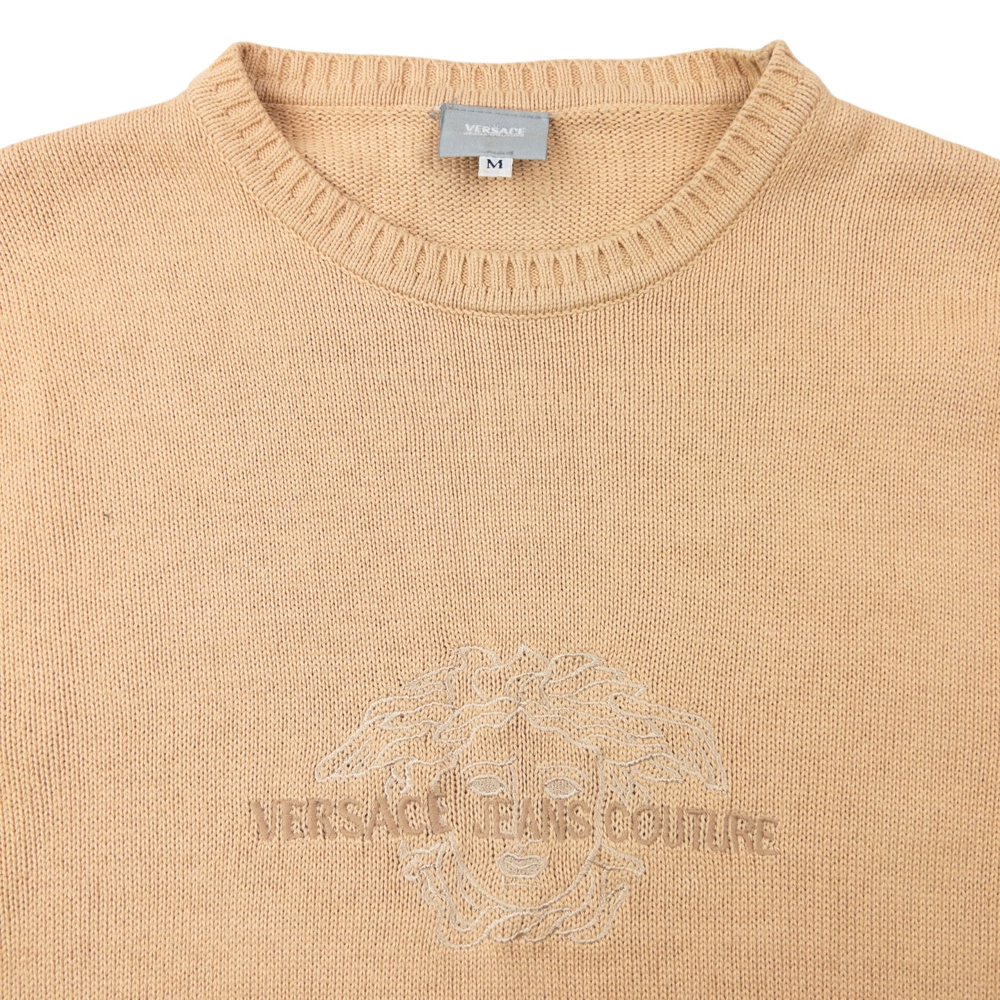 Vintage 2000s Versace Jeans Couture Embroidered Knit Jumper Size M