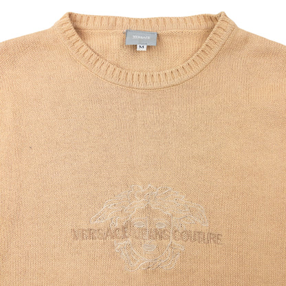 Vintage 2000s Versace Jeans Couture Embroidered Knit Jumper Size M