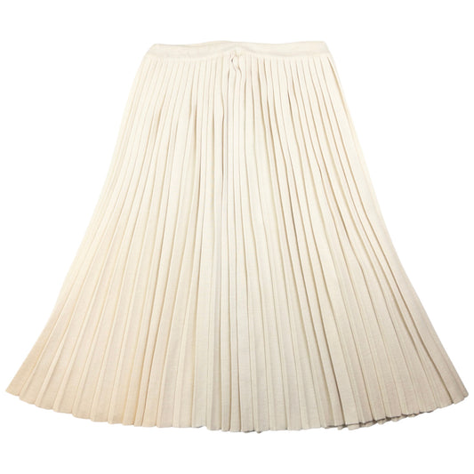 Vintage Dior Pleated Wool Skirt Womens Size L