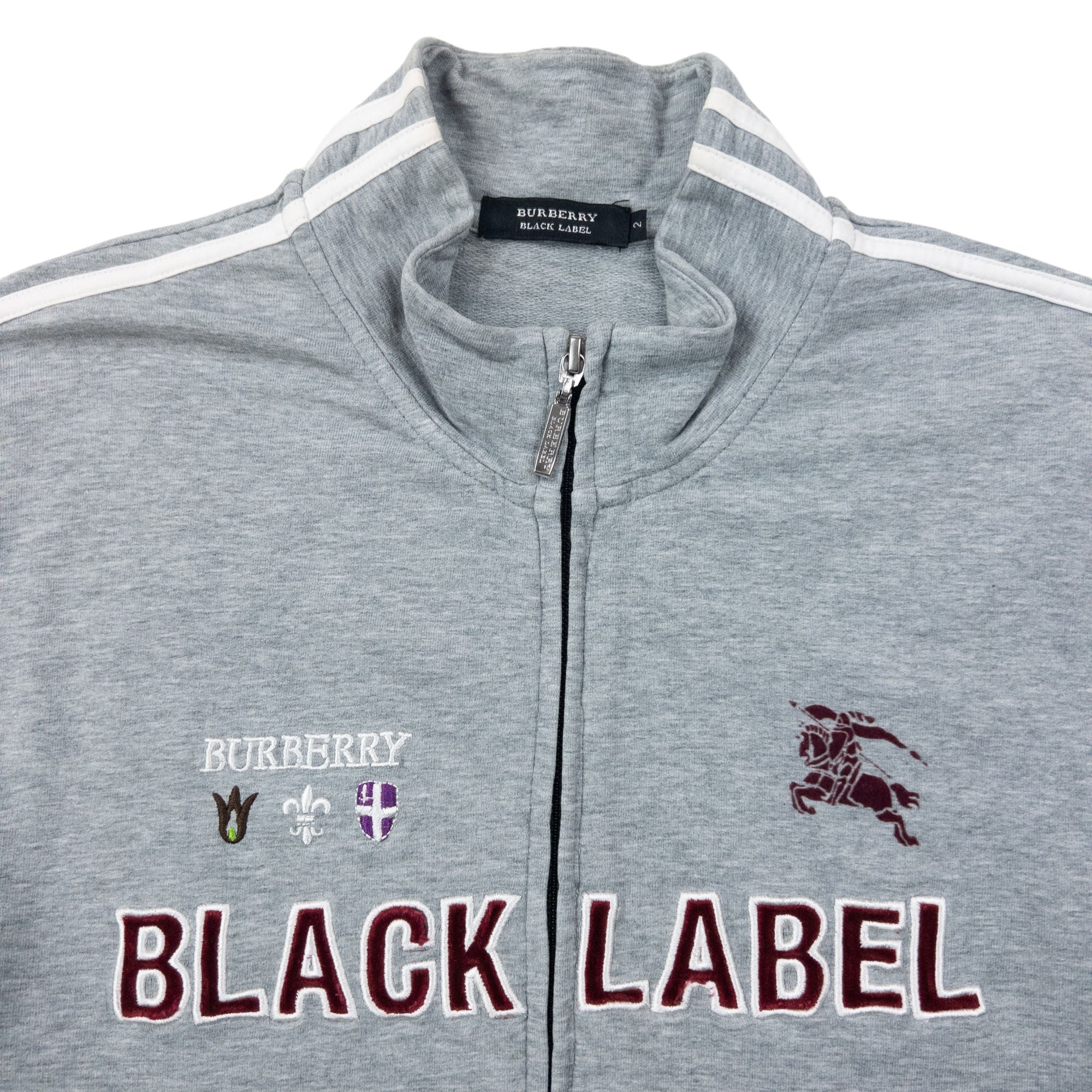 Vintage 2000s Burberry Black Label Zip Up Sweatshirt Size S