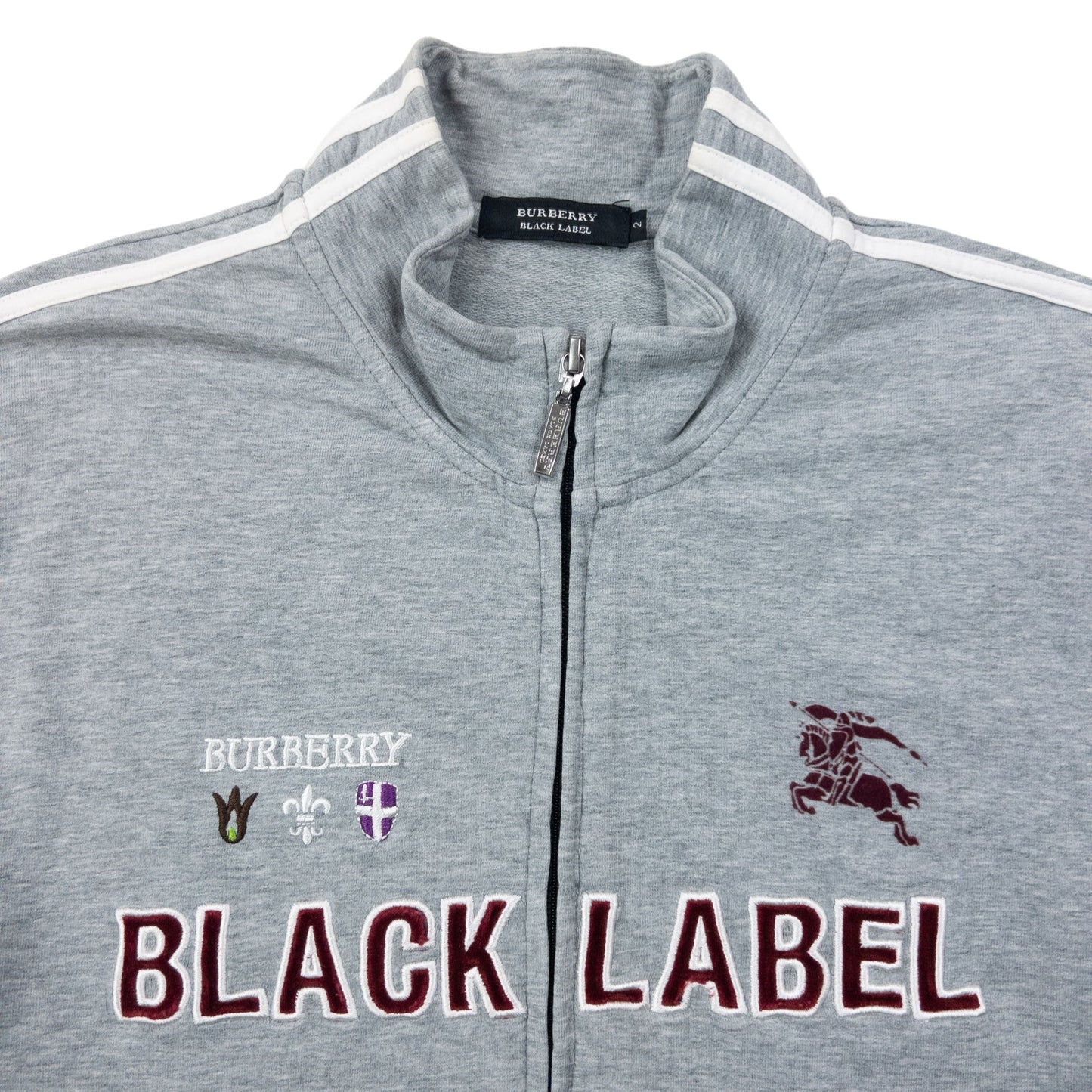 Vintage 2000s Burberry Black Label Zip Up Sweatshirt Size S