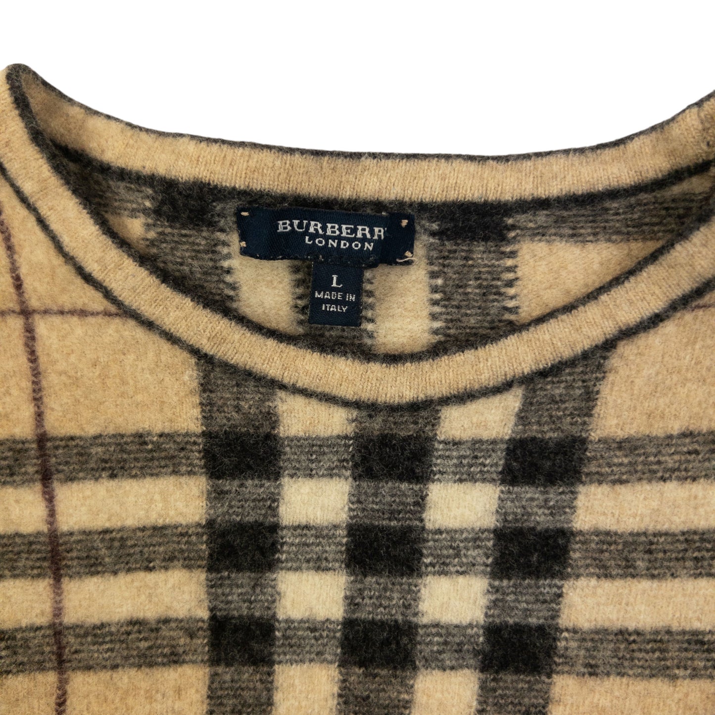 Vintage 2000s  Burberry Nova Check Wool Jumper Womens Size M