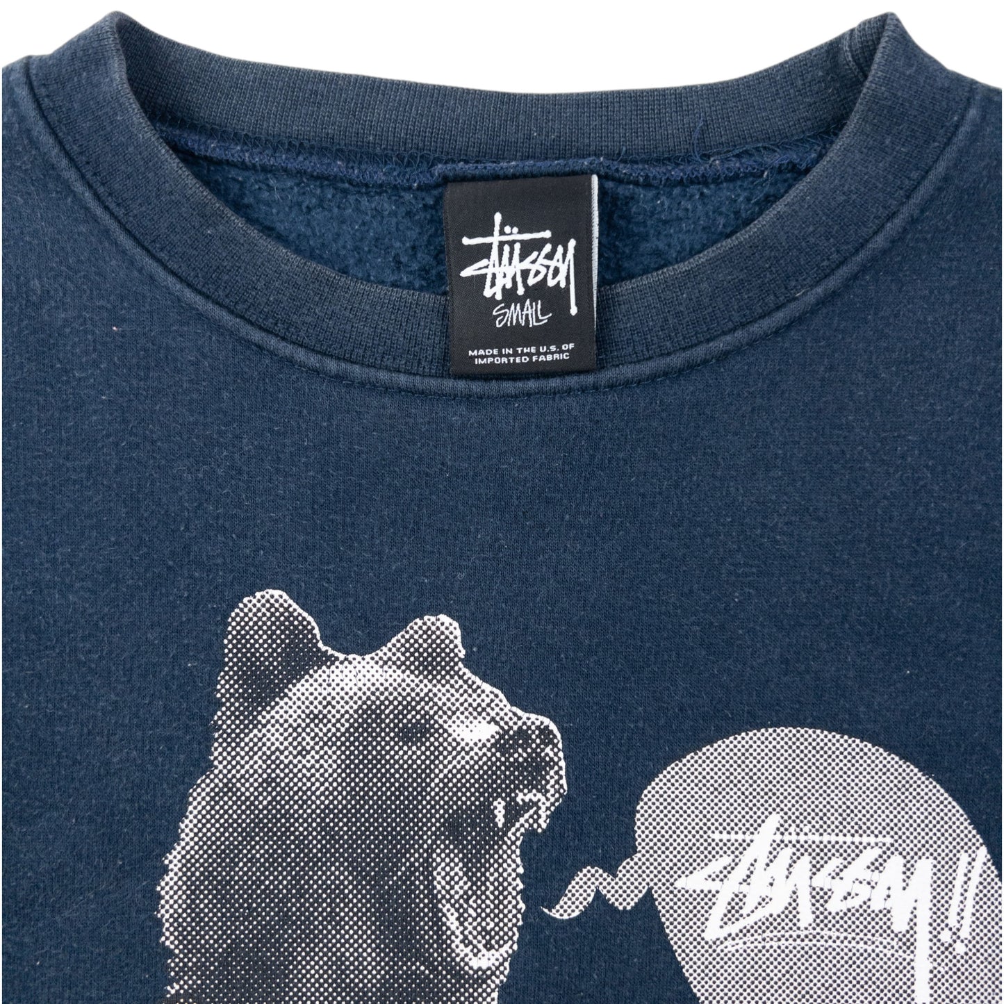 Stussy Bear Graphic Sweatshirt Size S