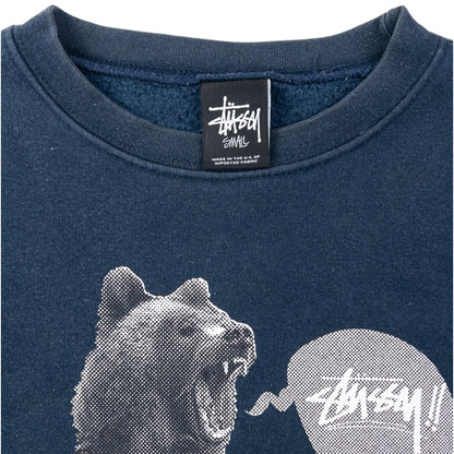 Stussy Bear Graphic Sweatshirt Size S
