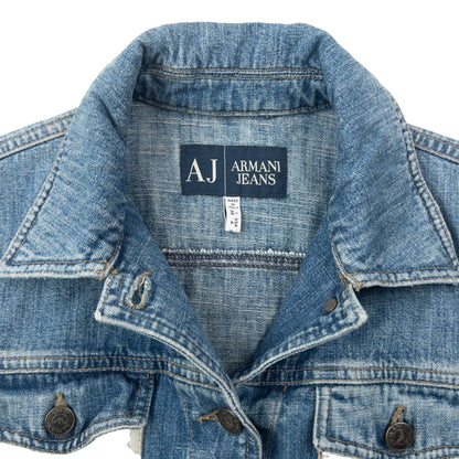 Vintage 2000s Armani Jeans Button Up Denim Jacket Womens Size M