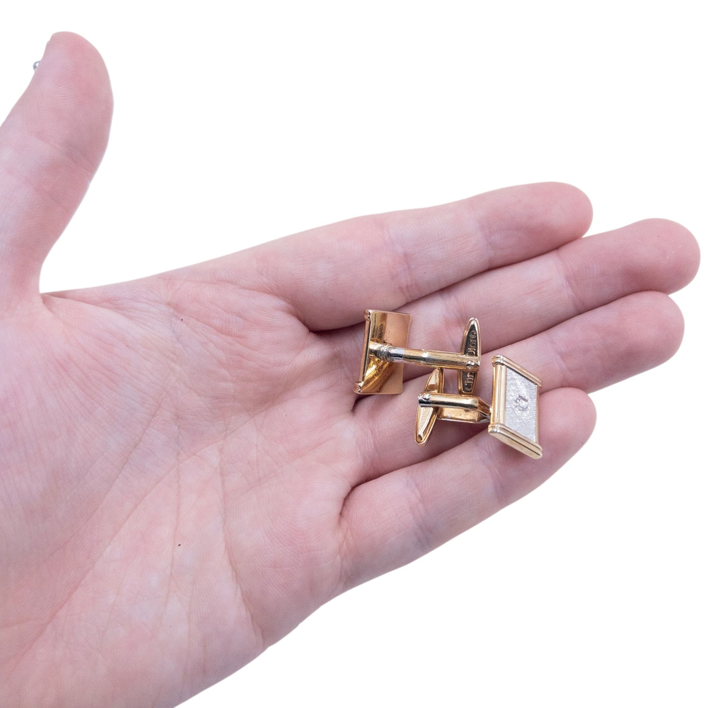 Vintage 90s Dior Embossed Cufflinks