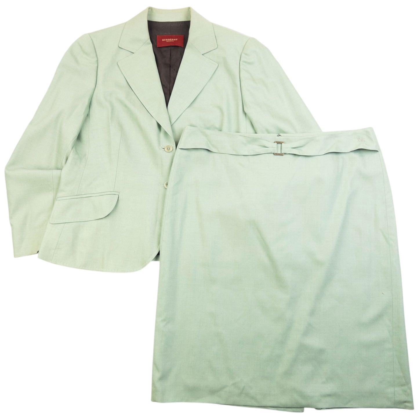 Vintage 2000s Burberry Jacket & Skirt Suit Set Womens Size XL