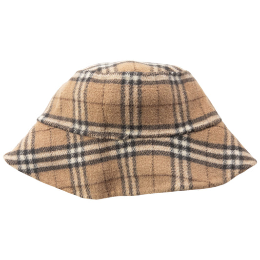 Vintage 90s Burberry Nova Check Reversible Hand Made Bucket Hat Size M