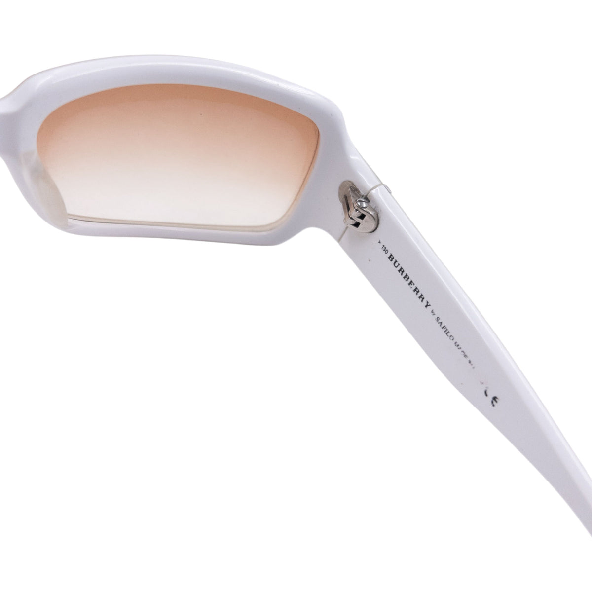 Vintage 2000s Burberry Nova Check Embossed Sunglasses in white, photo 5