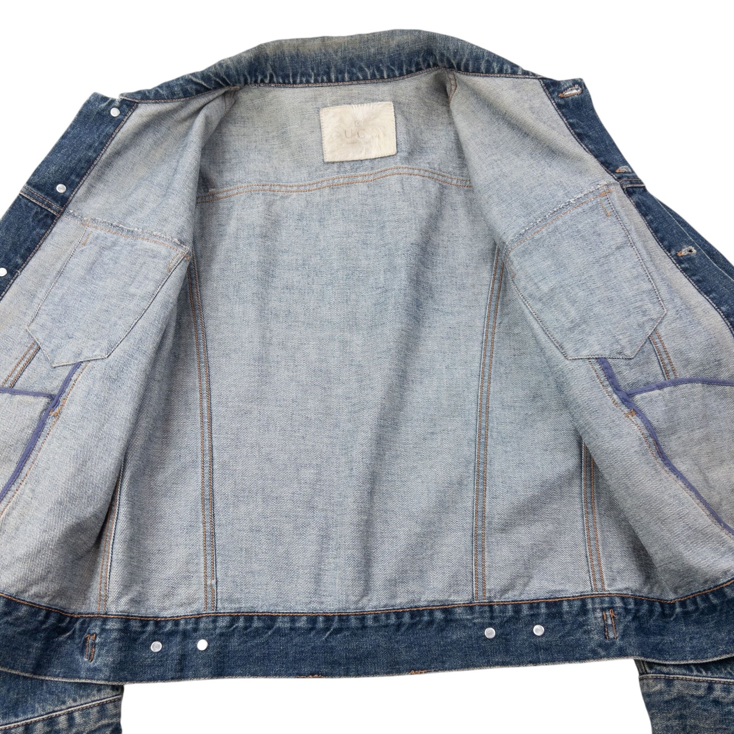 Vintage 2000s Gucci Button Up Denim Jacket Womens Size L