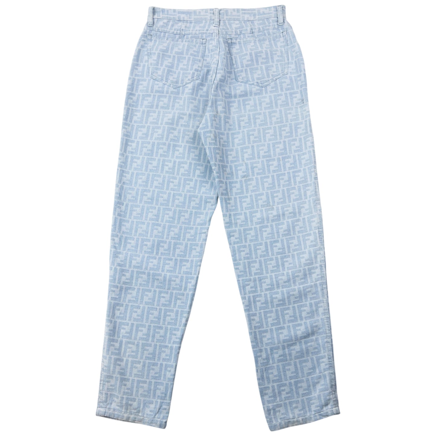 Vintage 90s Fendi Monogram Lightweight Denim Jeans Size W26