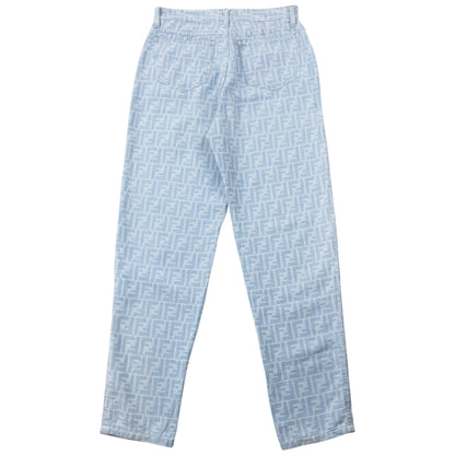 Vintage 90s Fendi Monogram Lightweight Denim Jeans Size W26