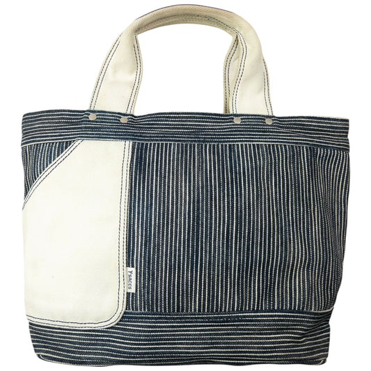 Vintage 2000s Y'Saccs By Yohji Yamamoto Striped Denim Handbag