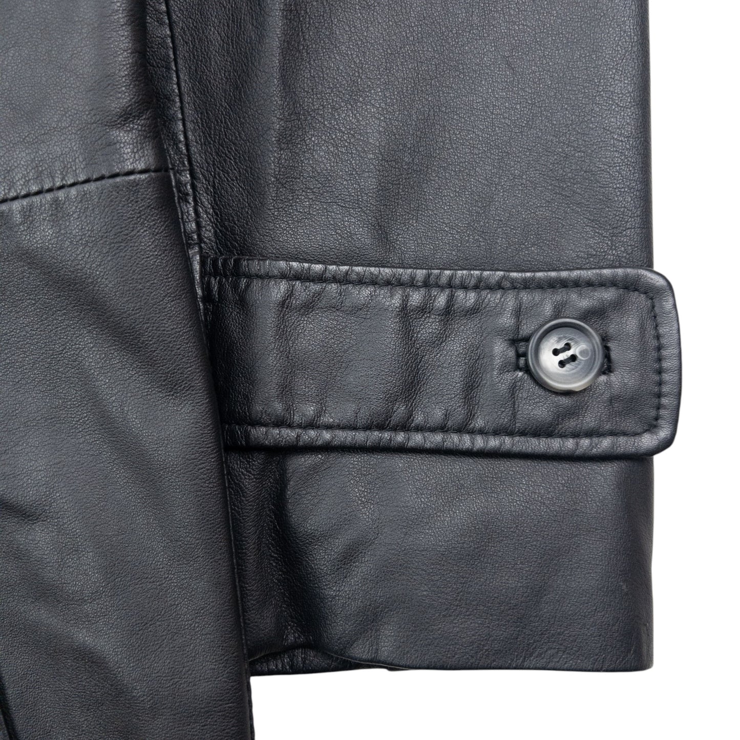 Vintage 2000s Burberry Nova Check Lined Leather Jacket Size XL