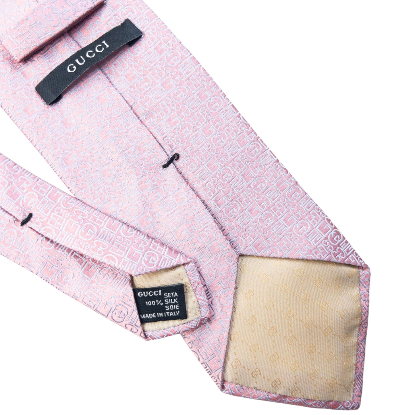 Vintage 2000s Gucci Monogram Silk Tie