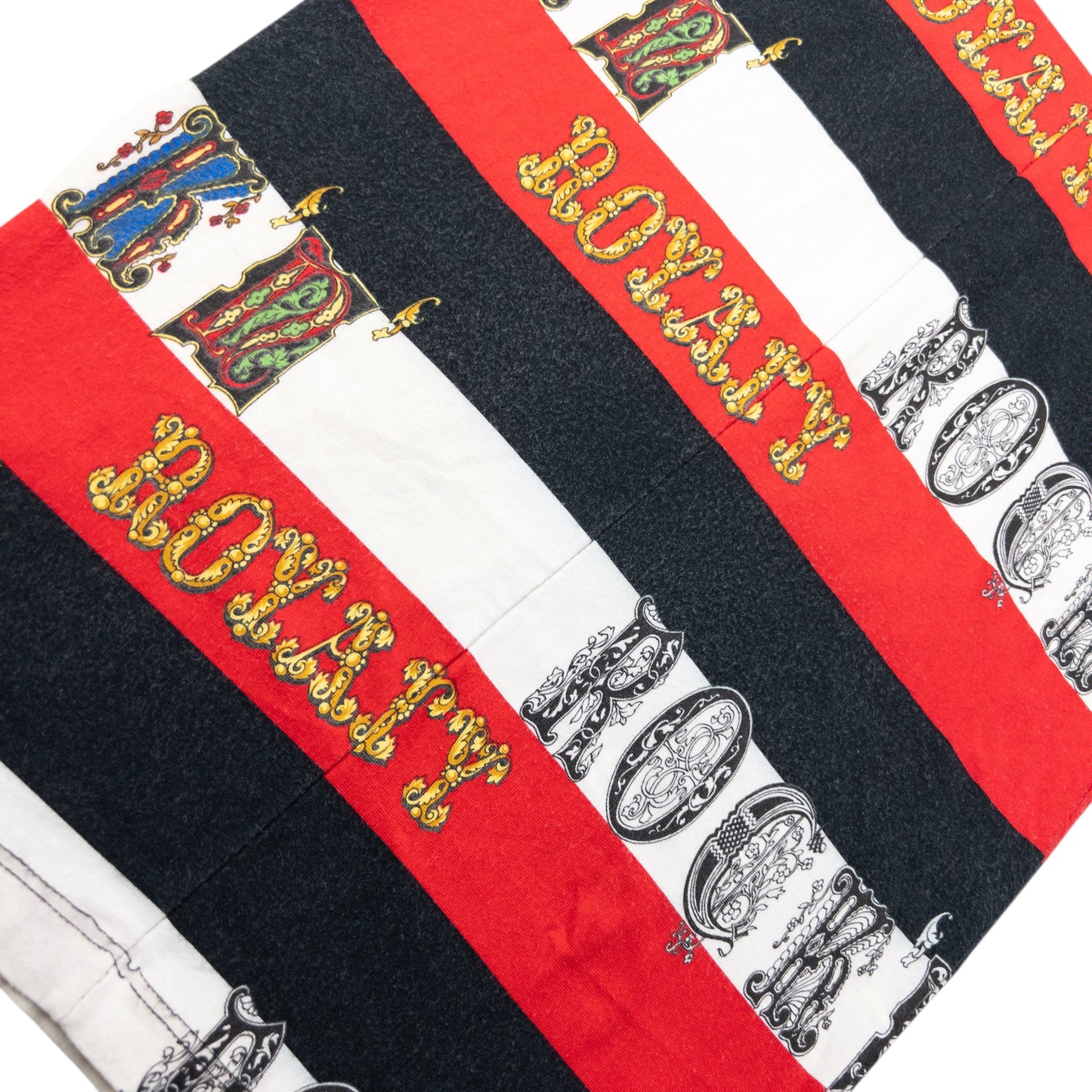 Vintage 90s Versace Jeans Couture Rock Royalty Striped Dress Womens Size S