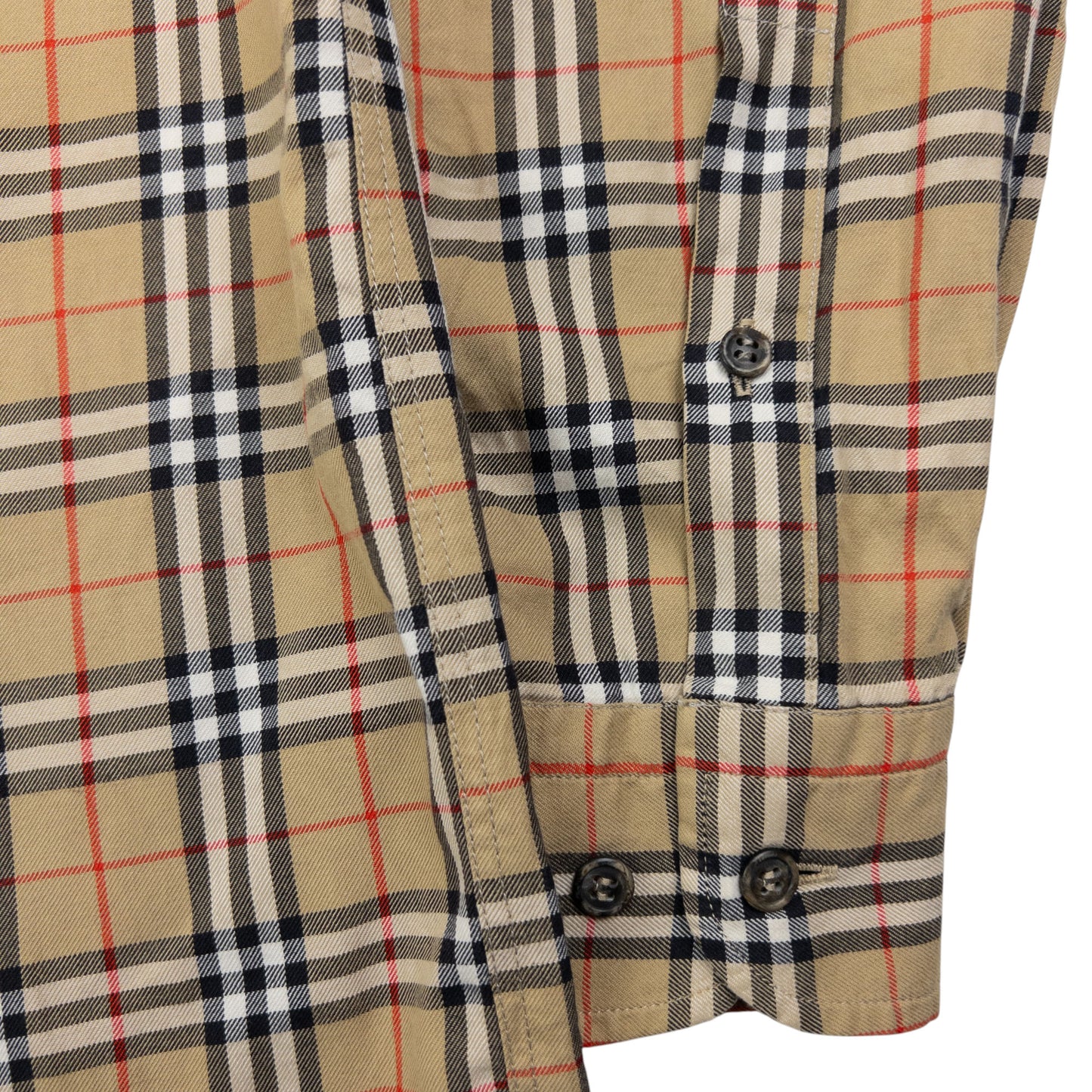 Vintage Burberry Nova Check Long Sleeve Button Up Shirt Size S