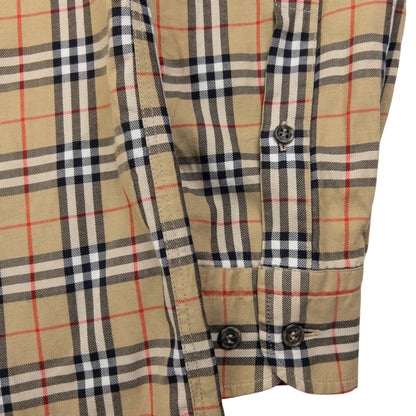 Vintage Burberry Nova Check Long Sleeve Button Up Shirt Size S