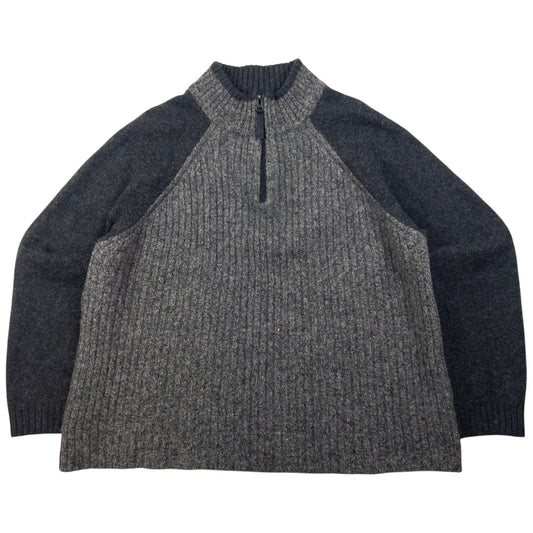 Vintage Armani Jeans Q Zip Wool Jumper Size S