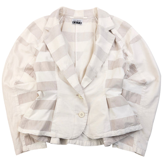 Vintage 90s Issey Miyake Fete Striped Jacket Womens Size M