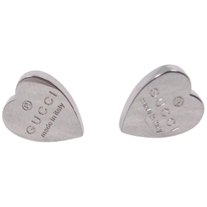 Vintage 2000s Gucci Embossed Heart Stud Earrings