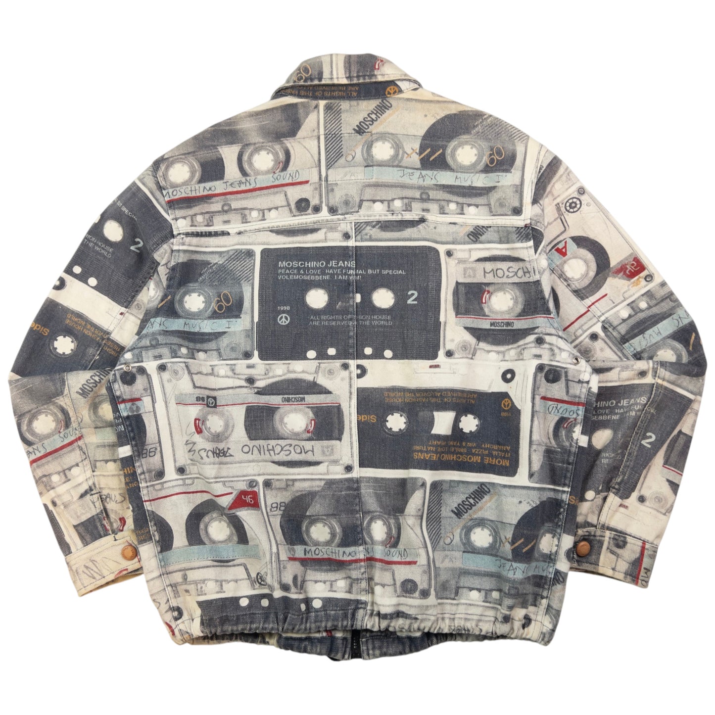 Vintage Moschino Jeans Cassette Print Jacket Size L