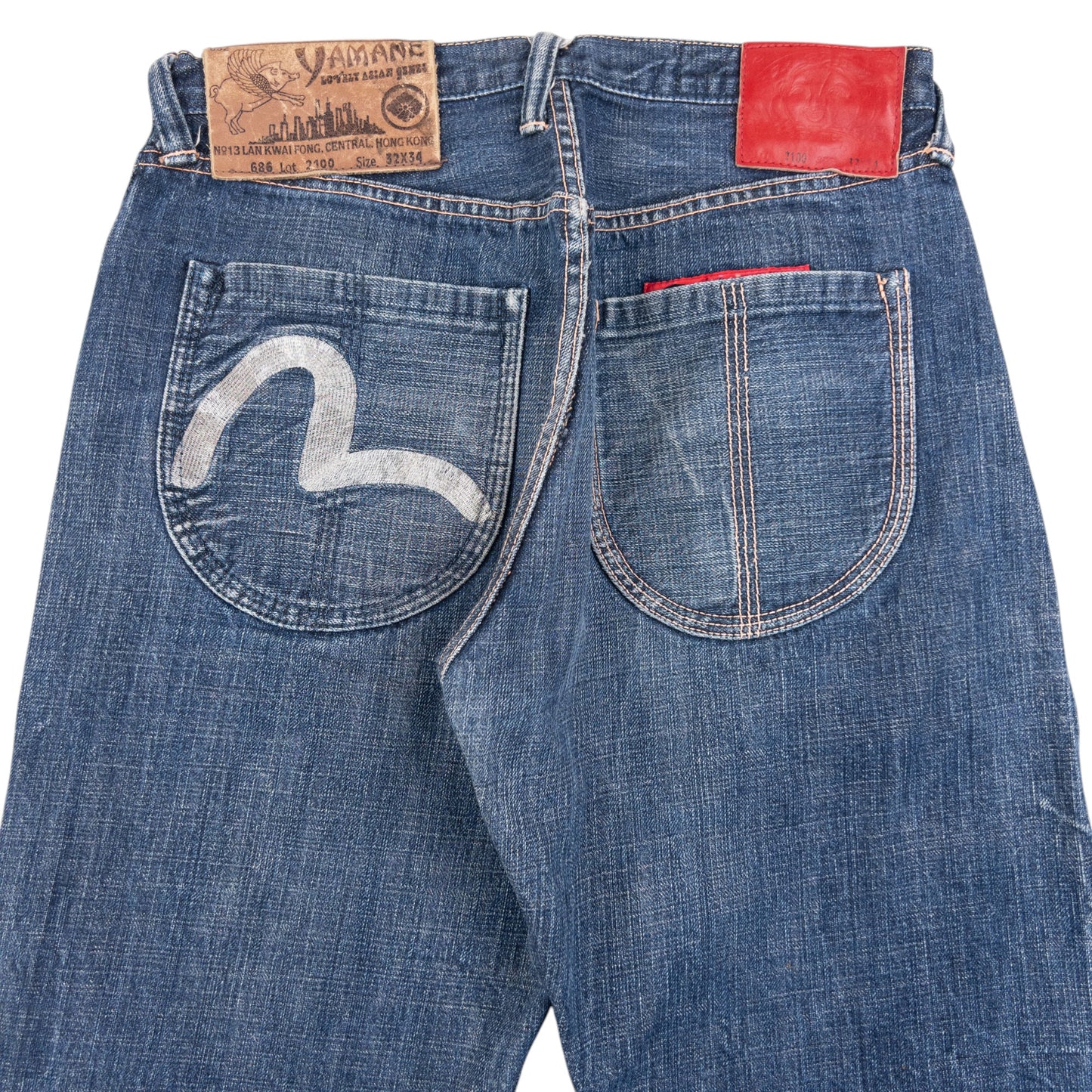Vintage 90s Evisu Yamane Embroidered Gull Japanese Denim Jeans Size W29
