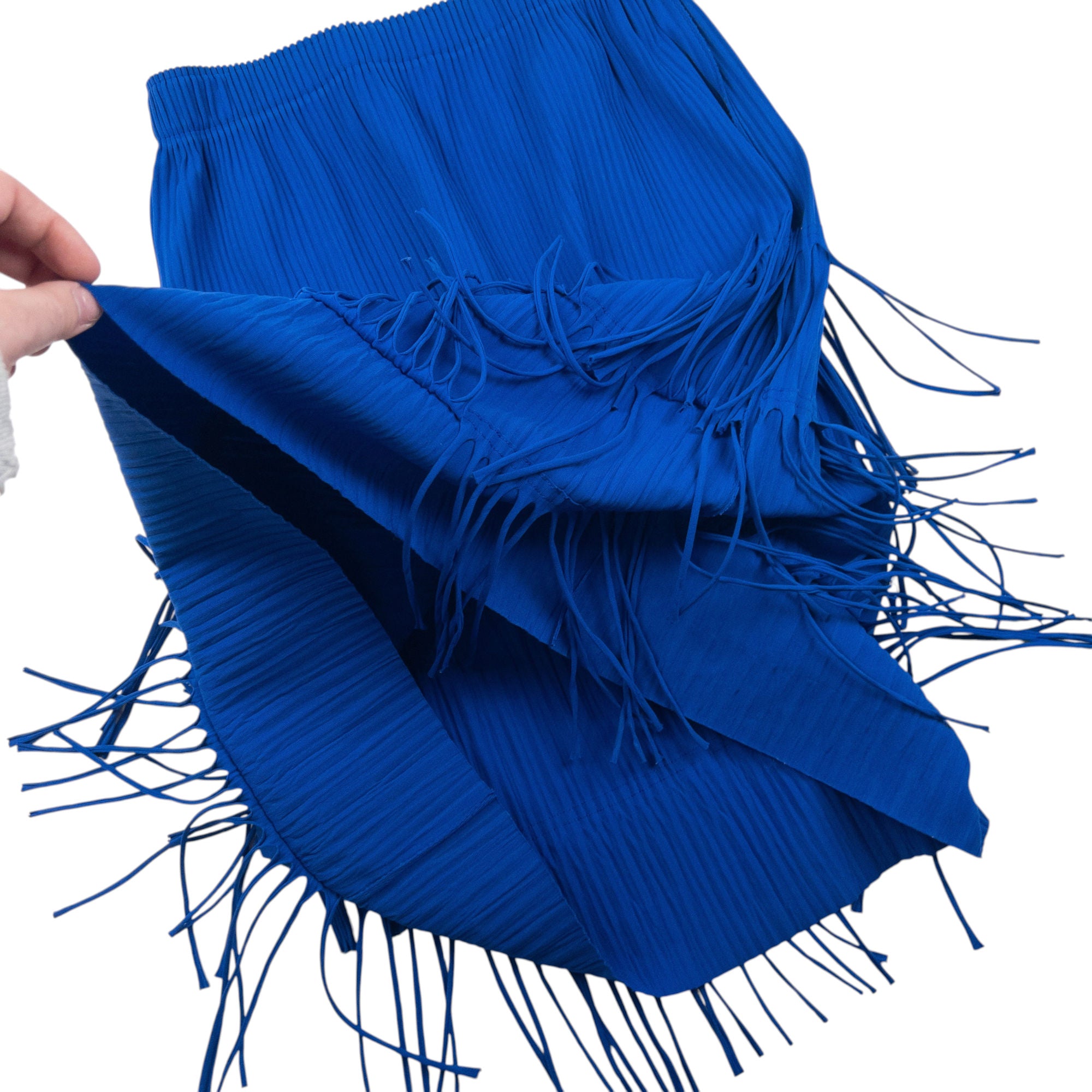 Vintage Issey Miyake Me Pleated Fringe Skirt Womens Size W32