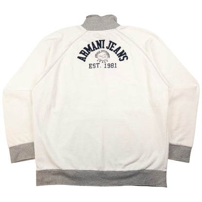Vintage Armani Jeans Q Zip Sweatshirt Size XL