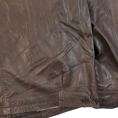 Vintage 2000s Polo Ralph Lauren Zip Up Leather Jacket Size M