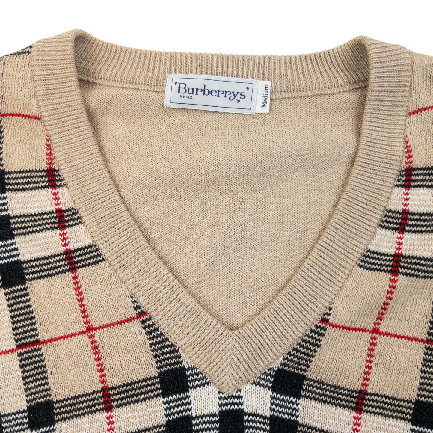 Vintage 90s Burberry Nova Check Jumper Size M