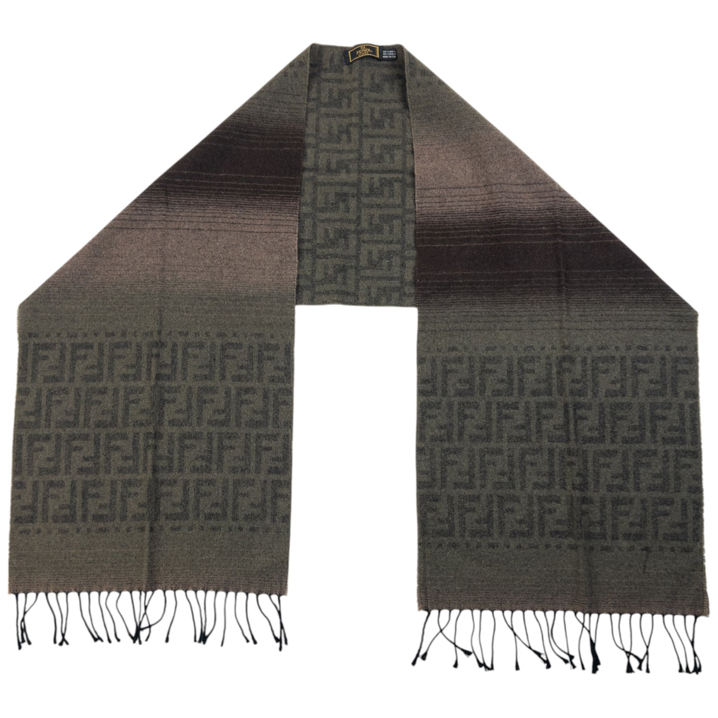 Vintage 90s Fendi Monogram Wool Scarf