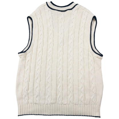 Vintage 90s Burberry Cable Knit Sweater Vest Size S