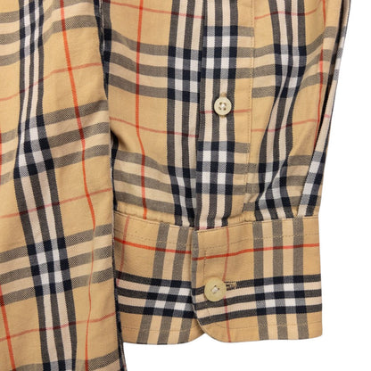 Vintage Burberry Nova Check Long Sleeve Button Up Shirt Size M