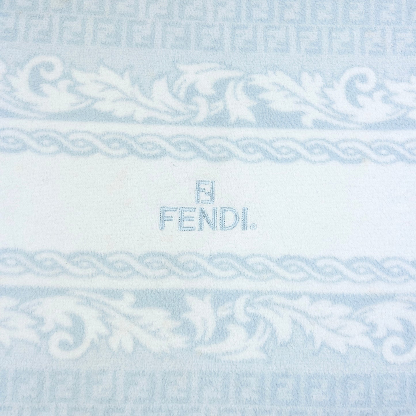 Vintage 90s Fendi Monogram Large Throw Blanket