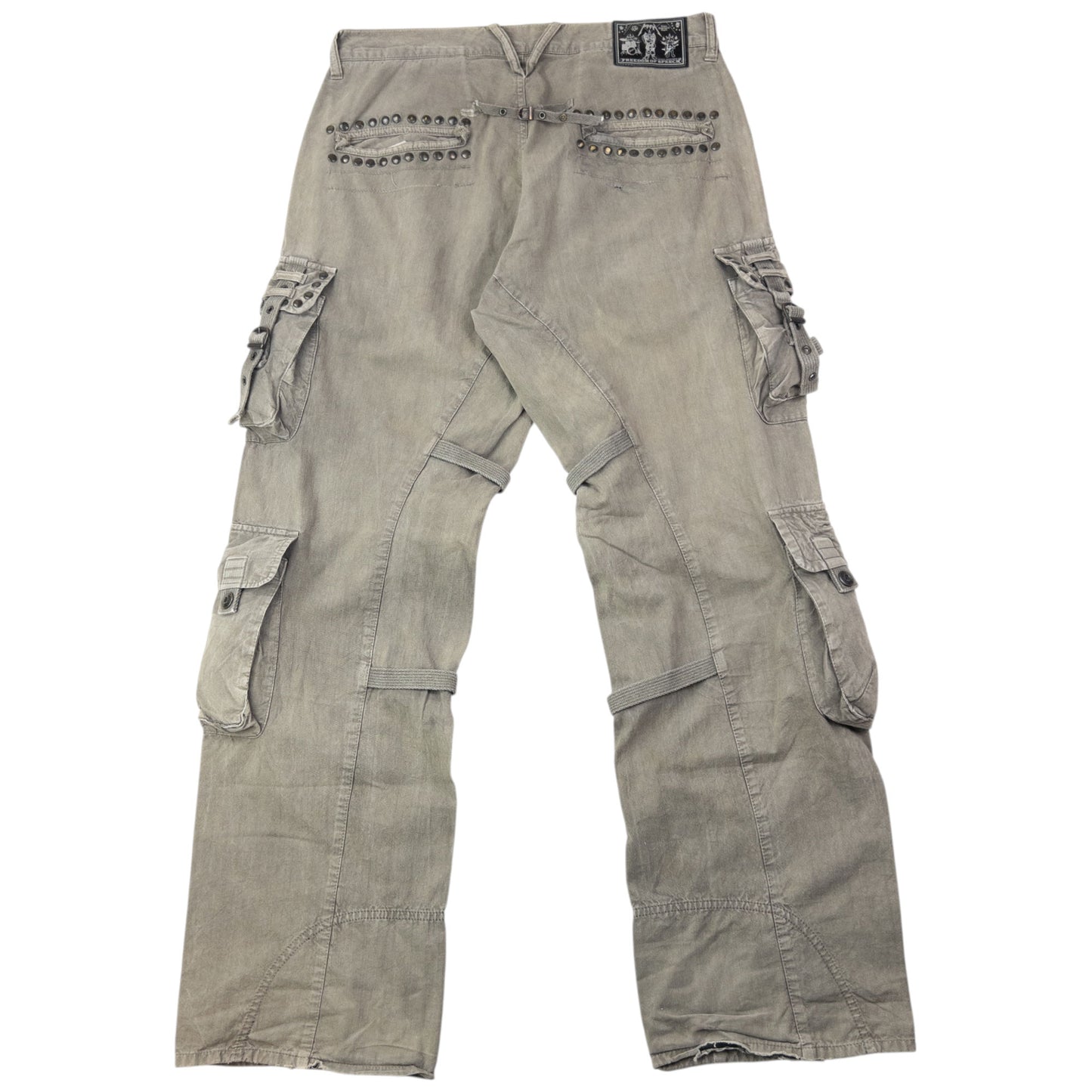 Vintage 2000s PPFM Buckle Cargo Trousers Size W33