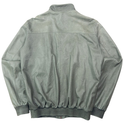 Vintage 2000s Hugo Boss Zip Up Leather Jacket Size XL