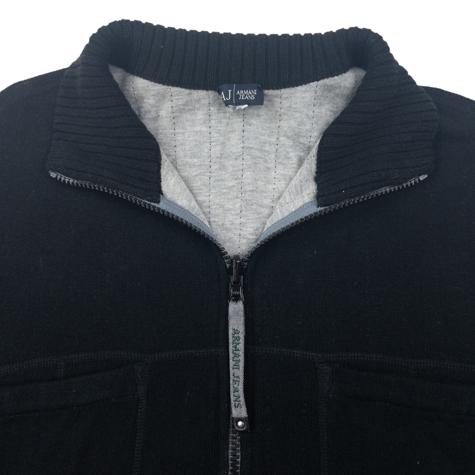 Vintage Armani Jeans Reversible Zip Up Jumper Size M