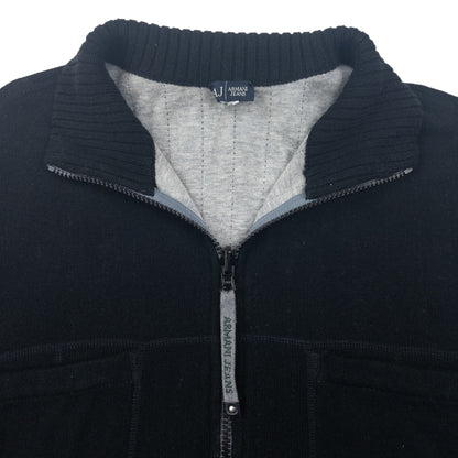 Vintage Armani Jeans Reversible Zip Up Jumper Size M
