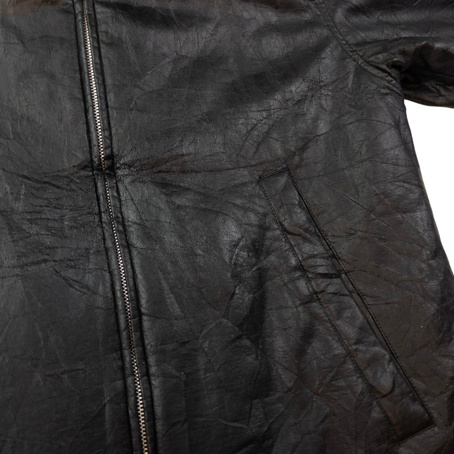 Vintage CP Company Zip Up Leather Jacket Size L