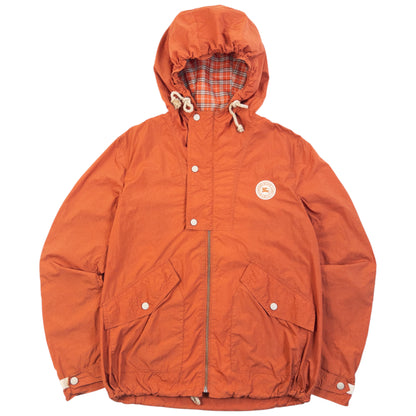 Vintage 2000s Burberry Black Label Lightweight Zip Up Jacket in orange (polyester), embroidered logo