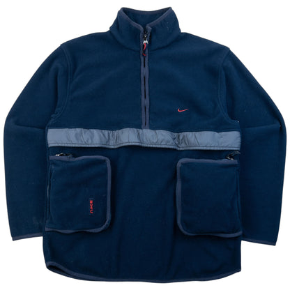 Vintage 2000s Nike Q Zip Fleece Jacket Size M