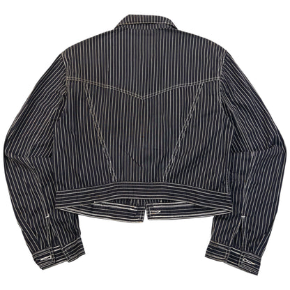 Vintage 2000s Versace Jeans Couture Striped Jacket Womens Size L