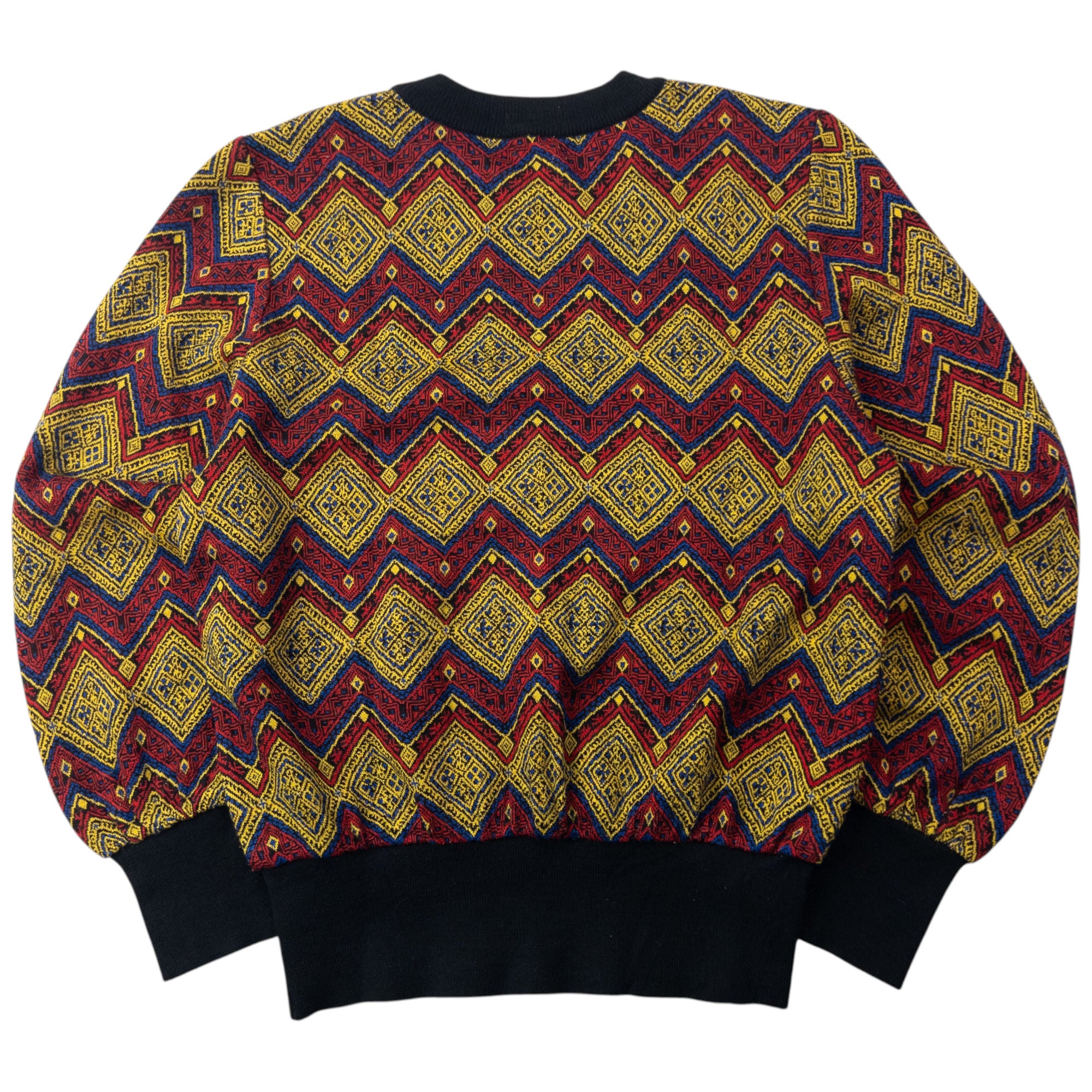 Vintage 80s YSL Yves Saint Laurent Pattern Jumper Size M
