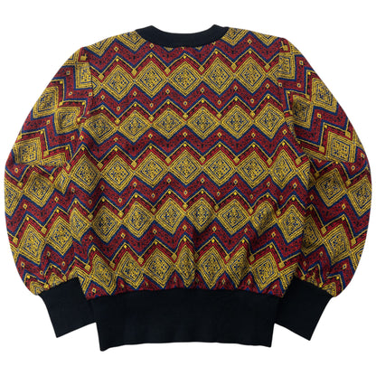 Vintage 80s YSL Yves Saint Laurent Pattern Jumper Size M