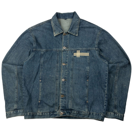 Vintage 2000s Burberry Button Up Denim Jacket Size L