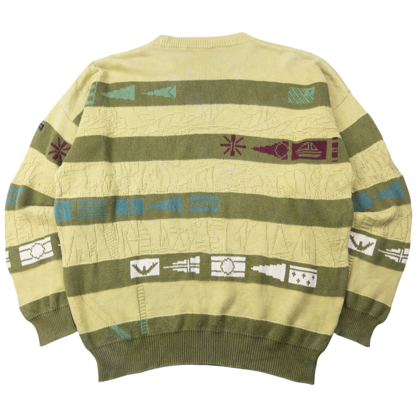 Vintage 80s Hugo Boss Striped Knit Jumper Size L