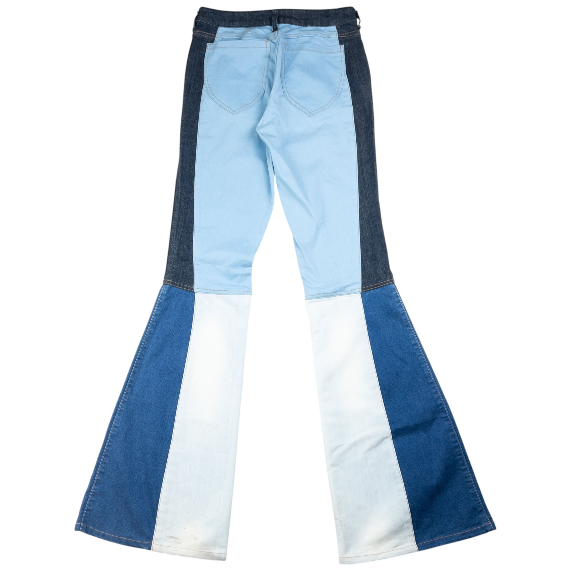 Vintage Armani Jeans Colour Block Flared Denim Jeans Womens Size W30